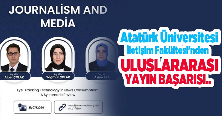 Atatürk Üniversitesi İletişim Fakültesi’nden uluslararası yayın başarısı…