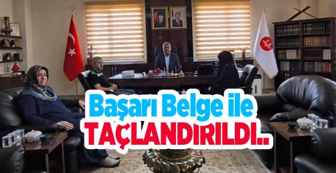 Başarı belge ile taçlandırıldı…