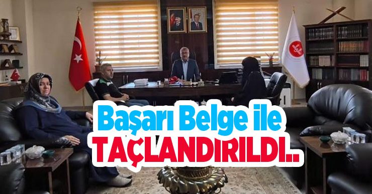 Başarı belge ile taçlandırıldı…