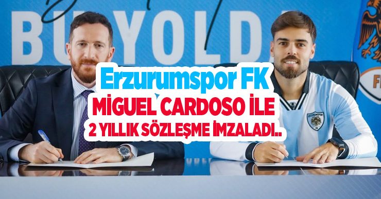 Erzurumspor FK, Miguel Cardoso ile 2 yıllık sözleşme imzaladı..