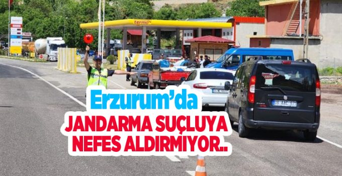 Erzurum’da jandarma suçluya nefes aldırmıyor…