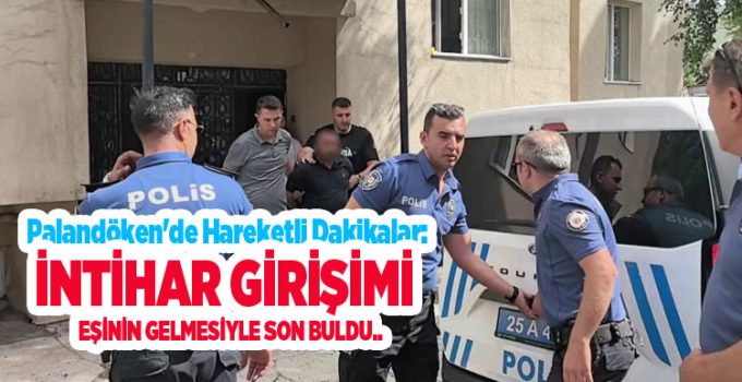 Erzurum’da çocuklarıyla balkona çıkan uzaklaştırma kararlı koca ikna edildi..
