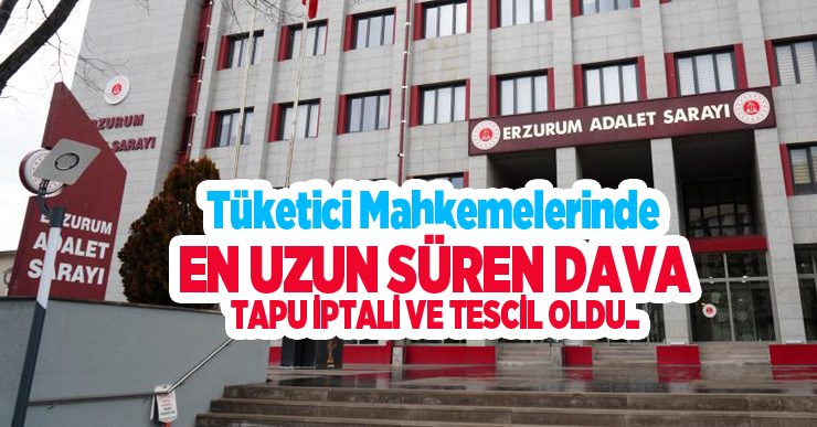 Tüketici mahkemelerinde en uzun süren dava tapu iptali ve tescil oldu…