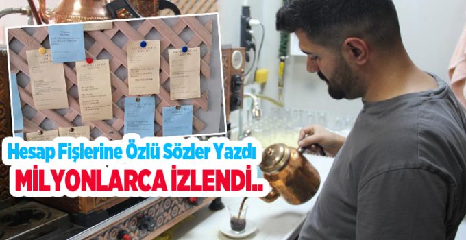 Sıradan adisyonları böyle değiştirdi: Her fişte farklı mesaj…