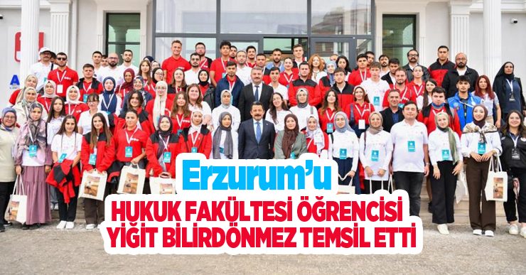 Erzurum’u hukuk fakültesi öğrencisi Yiğit Bilirdönmez temsil etti..