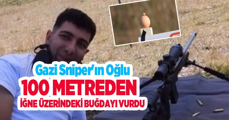 100 metreden iğne üzerindeki buğdayı vurdu…