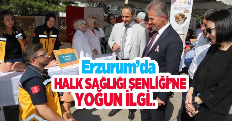 Erzurum’da Halk Sağlığı Şenliği’ne yoğun ilgi..