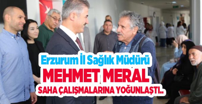 Erzurum İl Sağlık Müdürü Meral saha çalışmalarına yoğunlaştı..