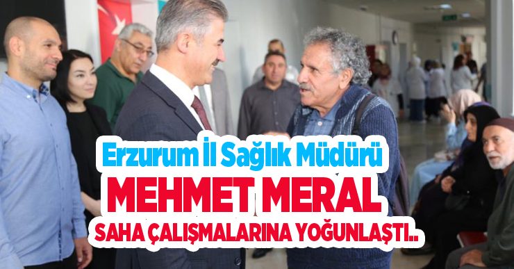 Erzurum İl Sağlık Müdürü Meral saha çalışmalarına yoğunlaştı..