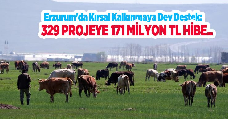 Erzurum’da kırsal kalkınmaya dev destek: 329 Projeye 171 Milyon TL hibe…