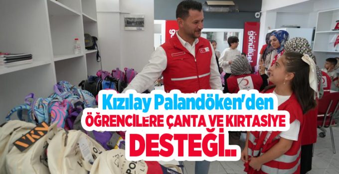Kızılay Palandöken’den öğrencilere çanta ve kırtasiye desteği…