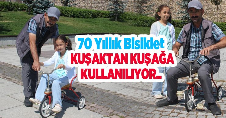  Çocukluğunda bindiği bisikleti şimdi kızı sürüyor
