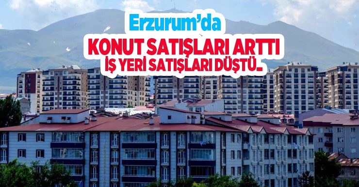 Erzurum’da konut satışları arttı, iş yeri satışları düştü..