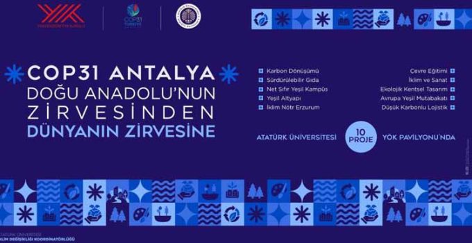 Atatürk Üniversitesinden COP31’e 10 tematik proje..