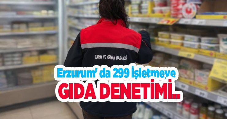 Erzurum’ da 299 işletmeye gıda denetimi..