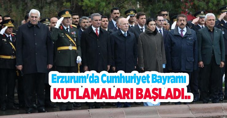 Erzurum’da Cumhuriyet Bayramı kutlamaları başladı..