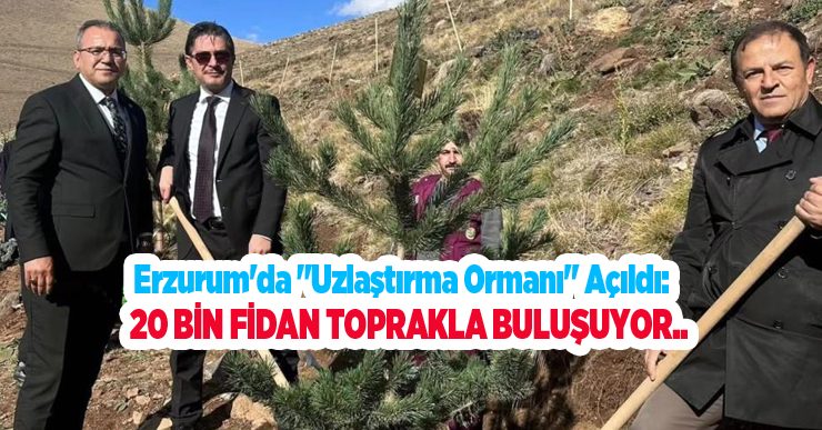 Erzurum’da “uzlaştırma ormanı” açıldı: 20 bin fidan toprakla buluşuyor..