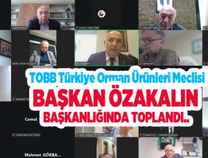 TOBB Türkiye orman ürünleri meclisi Başkan Özakalın başkanlığında toplandı..