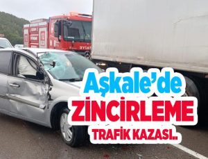 Aşkale’de zincirleme trafik kazası…