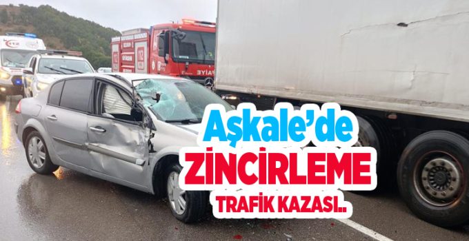 Aşkale’de zincirleme trafik kazası…