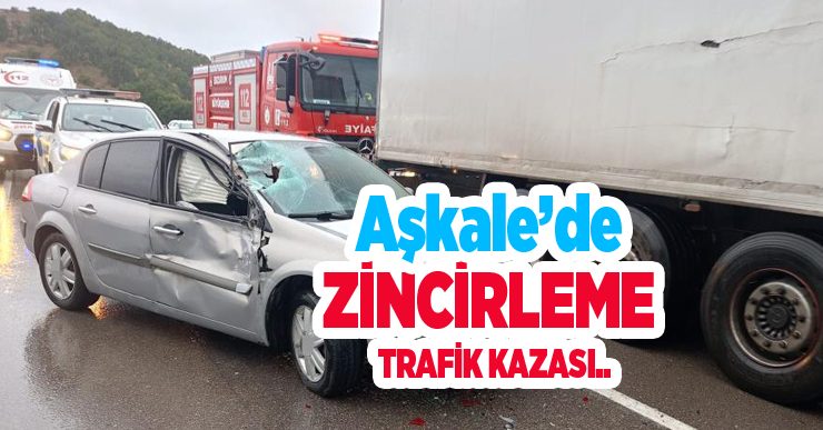 Aşkale’de zincirleme trafik kazası…
