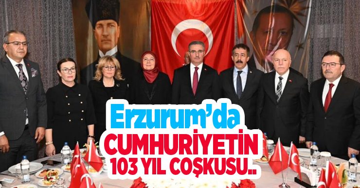 Erzurum’da Cumhuriyetin 103 yıl coşkusu..